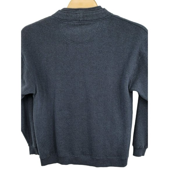 VINTAGE Big Dogs Fleece Sweatshirt Men XL Blue Heavy Knit Embroidered Logo - Picture 4 of 9